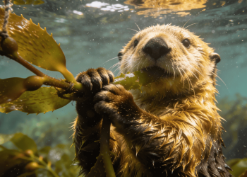 A estratégia fofa das lontras marinhas para não se perderem no oceano enquanto dormem