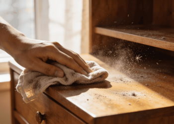 O truque do pano úmido que acaba com a poeira por mais tempo