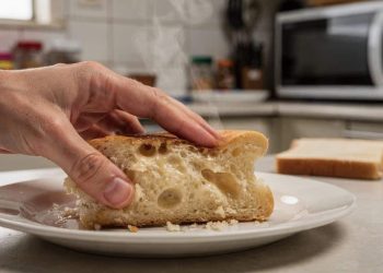 Um pedaço de pão no micro-ondas salva seu bolo seco, a ciência explica