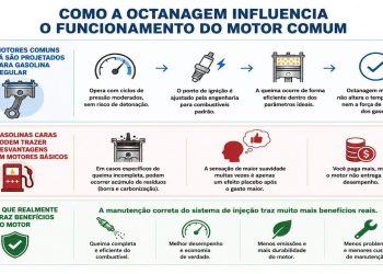 O que acontece se você usar gasolina comum?